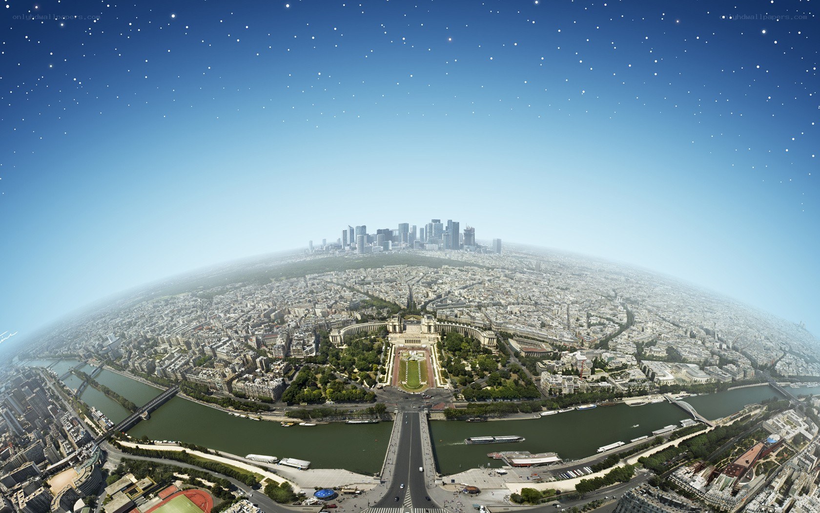 Paris cityscape from above
