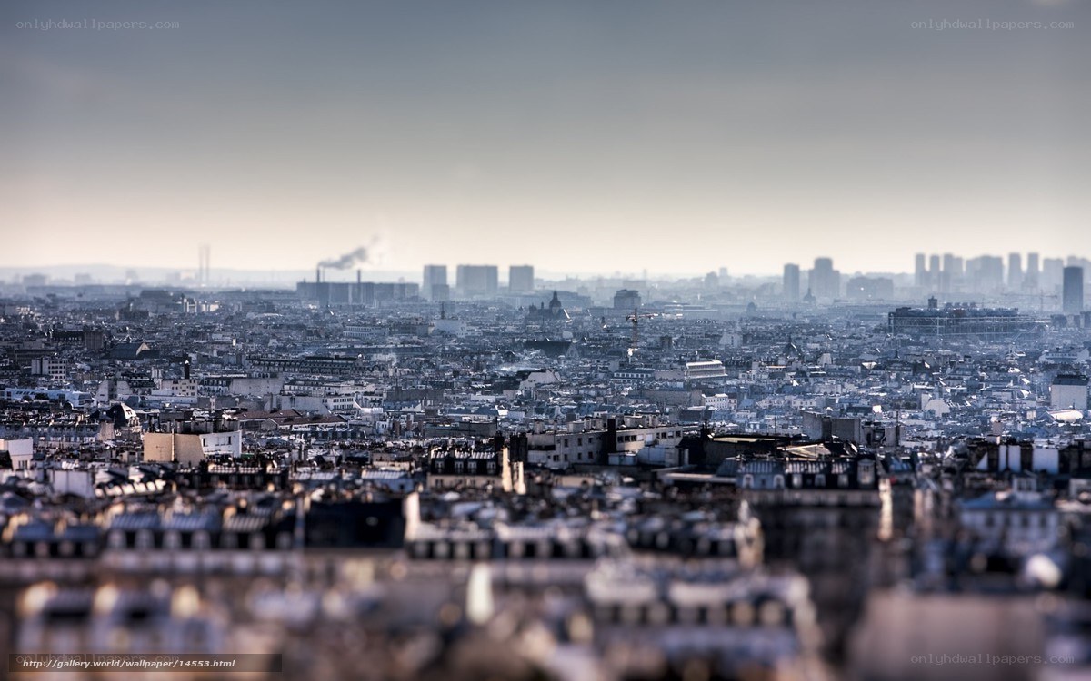 Paris cityscape from above