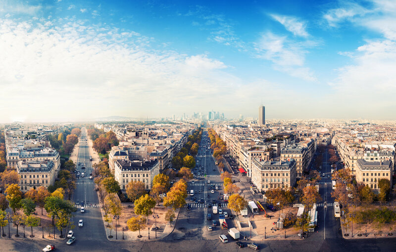 Paris Cityscape View — Blue, Serene, Afternoon