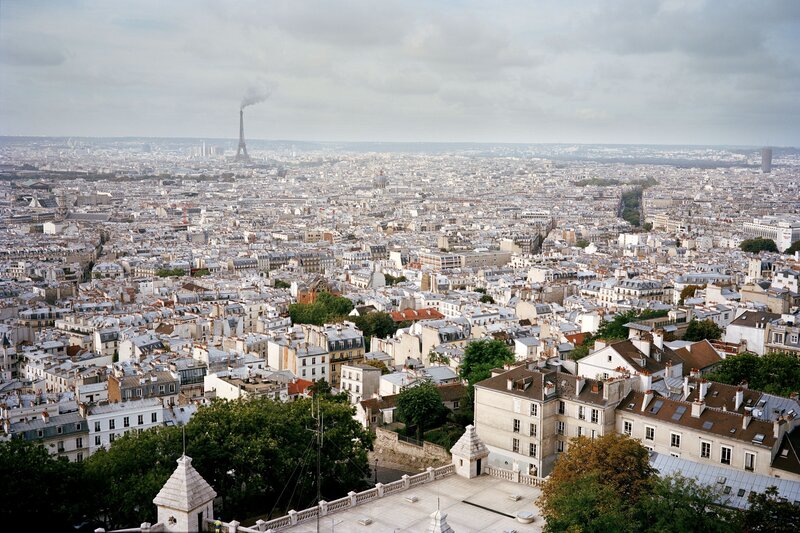 Paris Cityscape View — Gray, Overcast