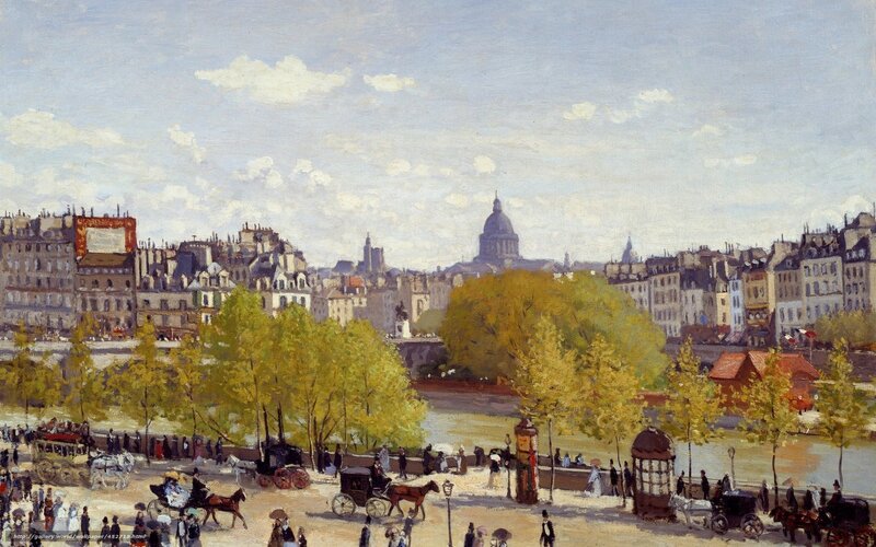 Paris cityscape with Seine River