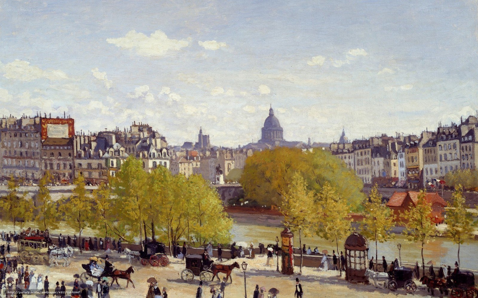Paris cityscape with Seine River