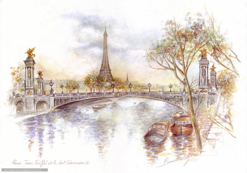 Paris, Eiffel Tower, and Pont Alexandre III