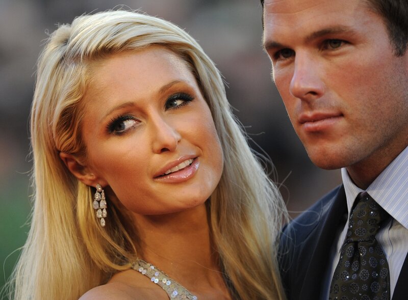 Paris Hilton and a man at an event