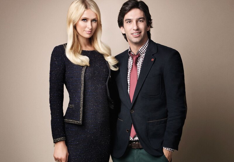 Paris Hilton and a man in formal wear