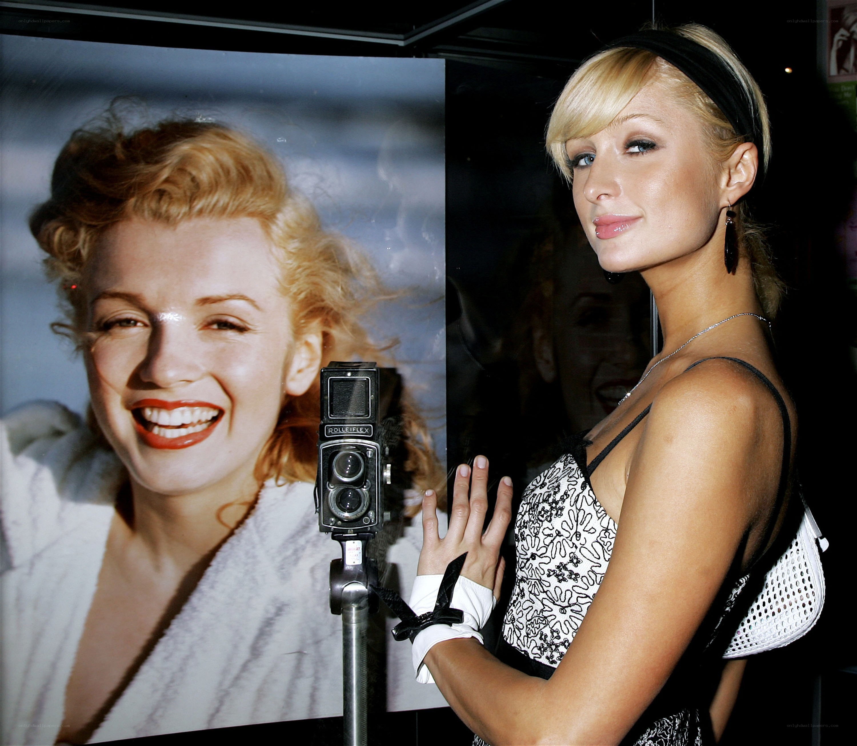 Paris Hilton at Marilyn Monroe exhibit