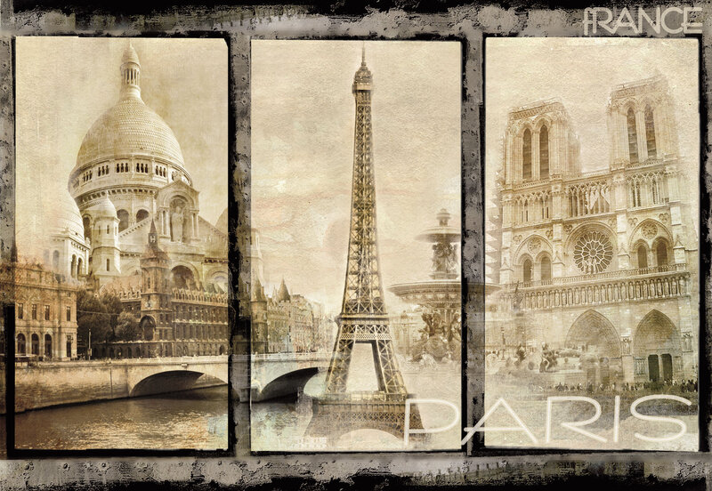 Paris Landmarks Collage