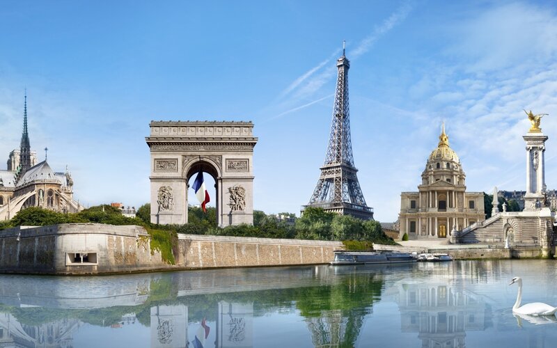 Paris landmarks view