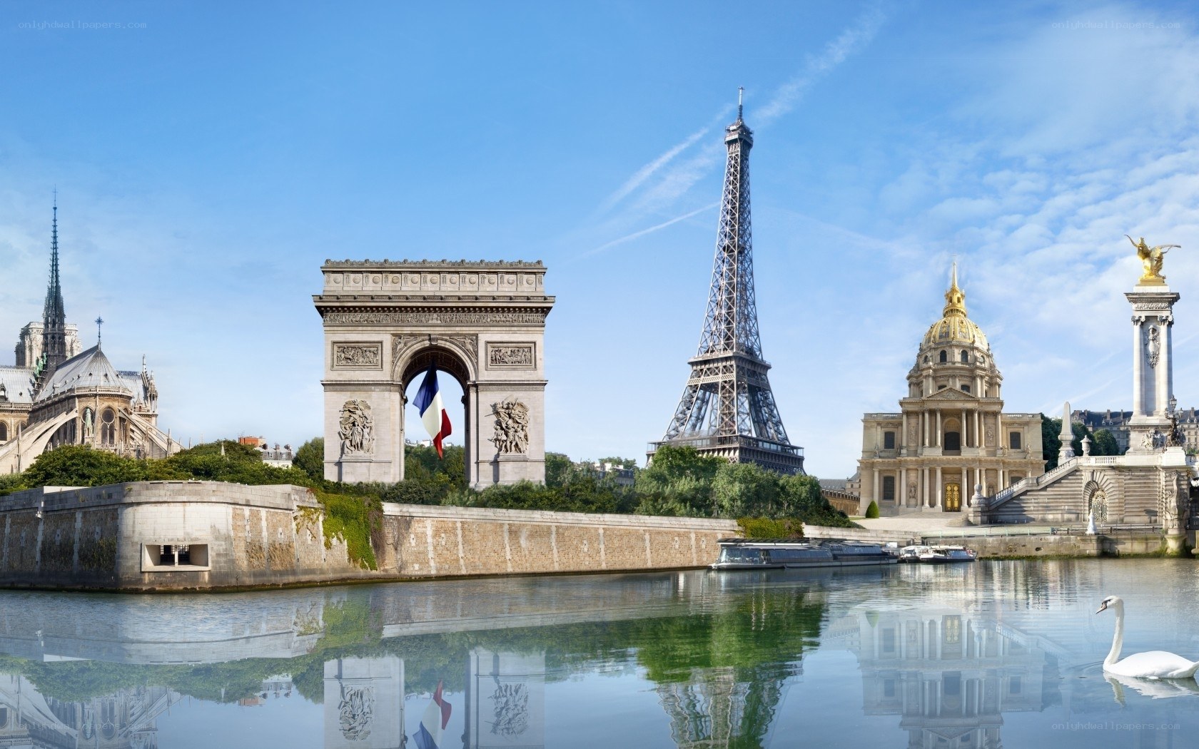 Paris landmarks view