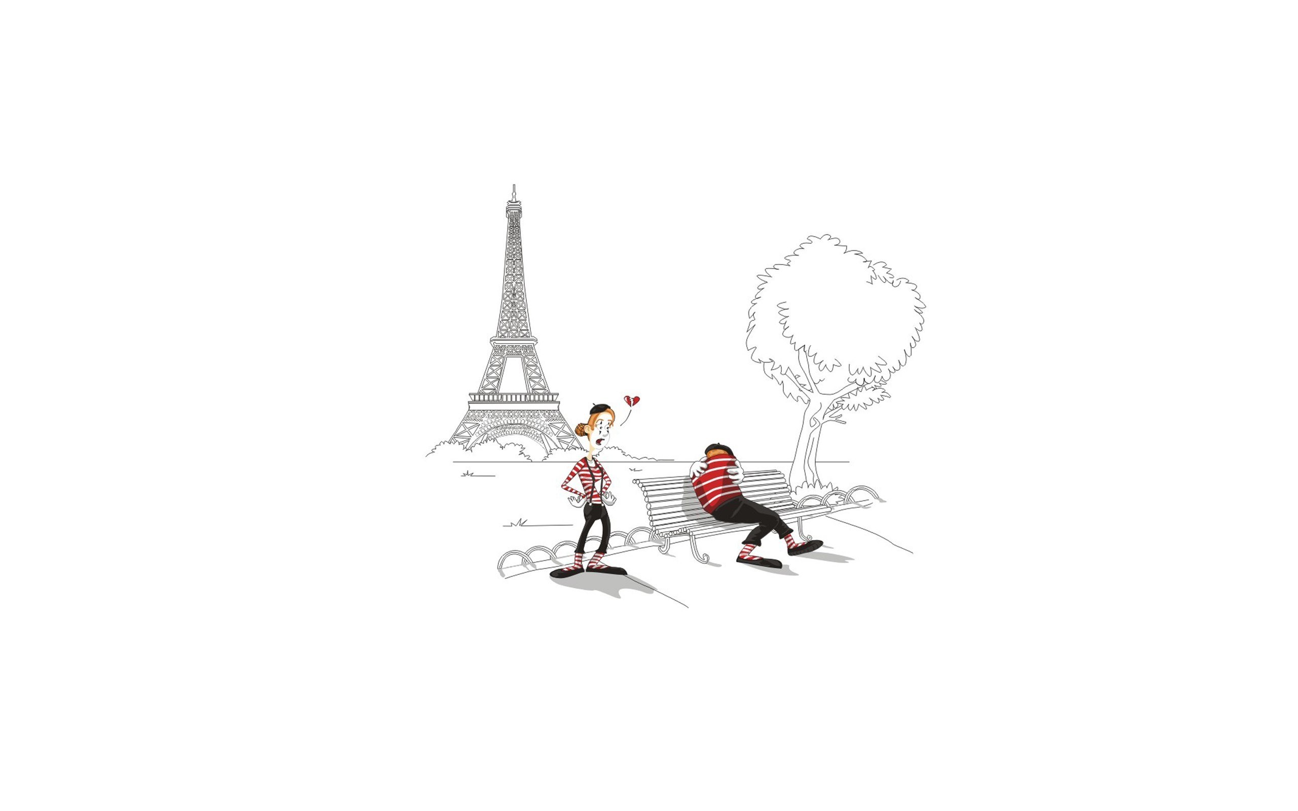 Paris lovers in the park