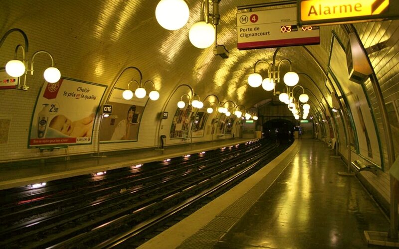 Paris Metro station platform