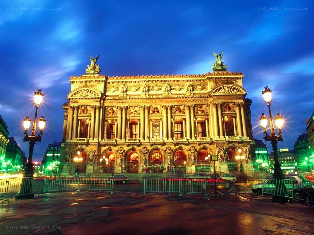 Paris Opera House at night