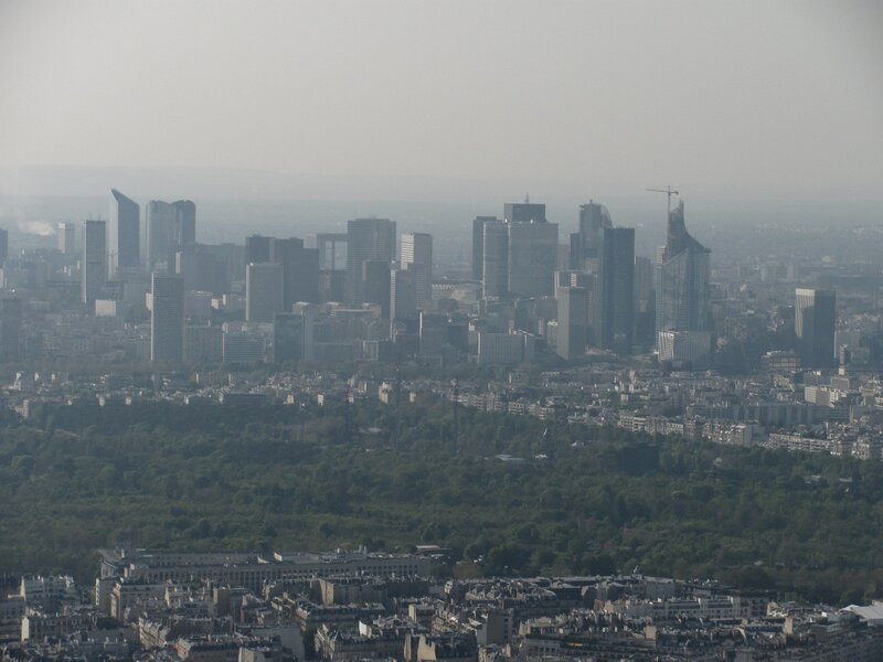 Paris skyline from above