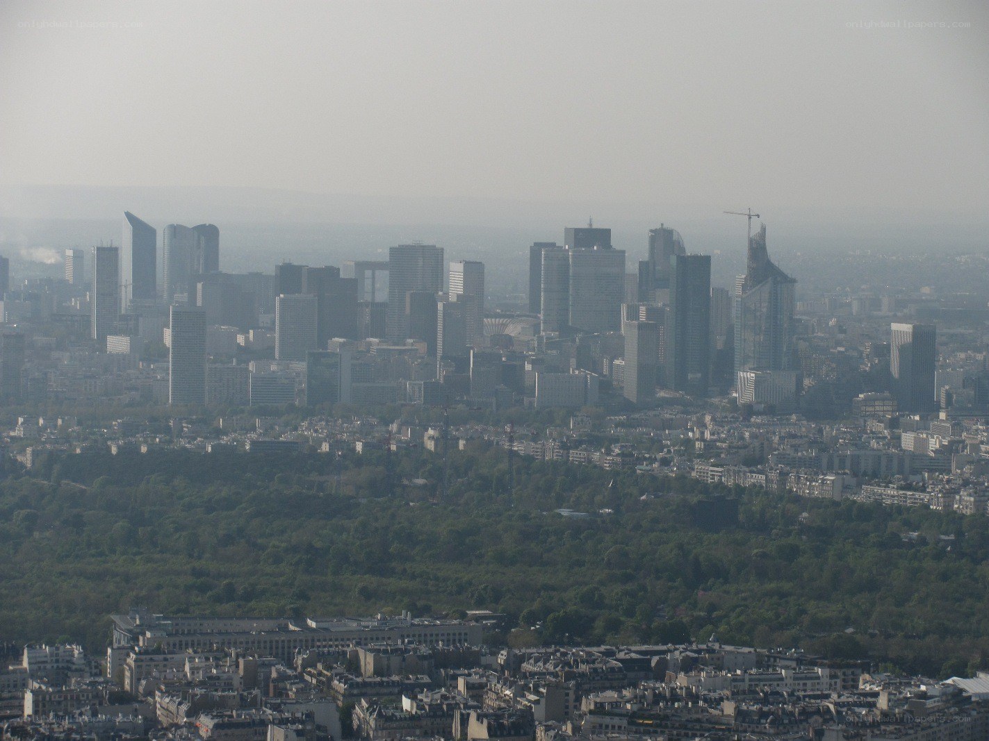 Paris skyline from above