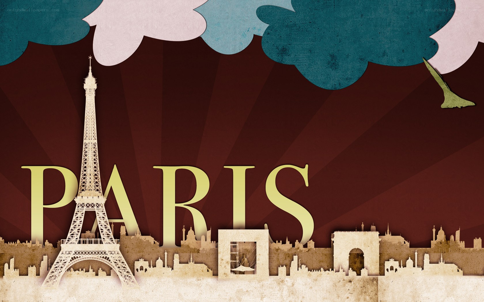 Paris skyline illustration