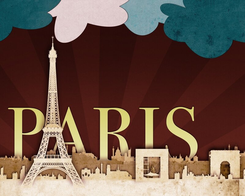 Paris skyline with Eiffel Tower