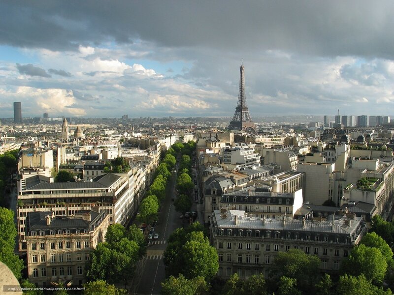 Paris skyline with Eiffel Tower