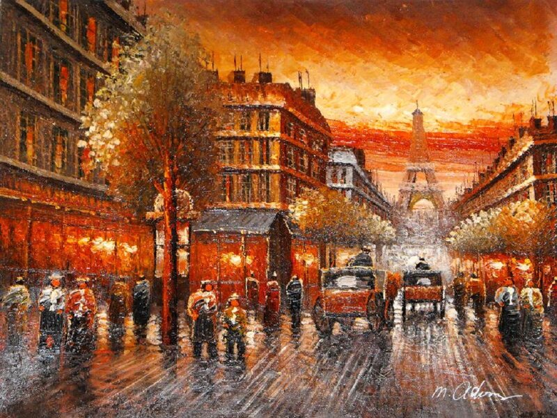 Paris Street Scene — Orange