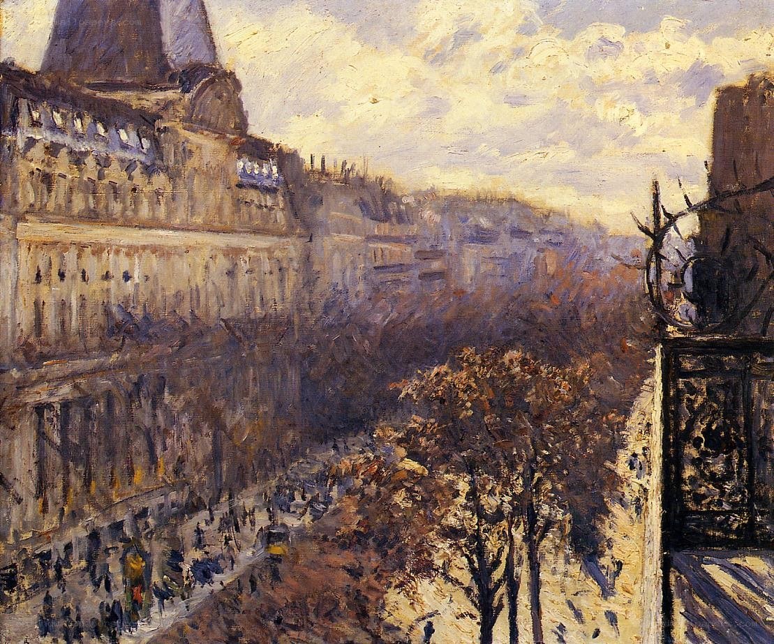 Paris street scene painting