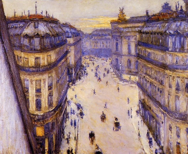 Paris street scene painting