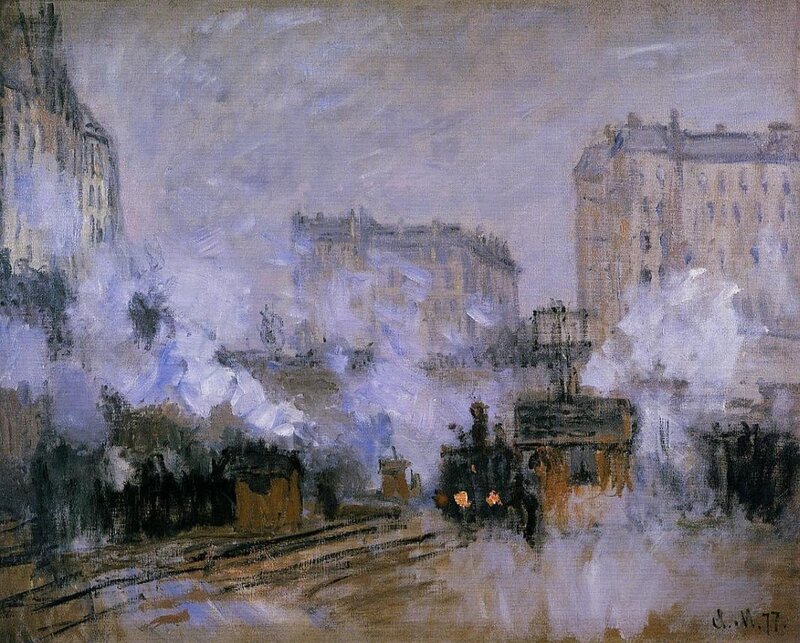 Paris street scene painting