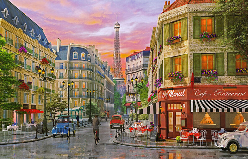 Paris Street Scene — Pink
