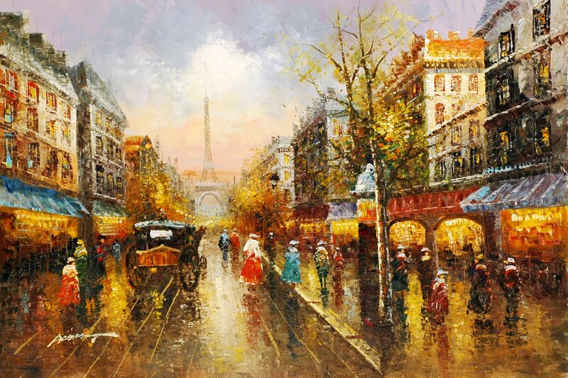 Paris Street Scene — Yellow