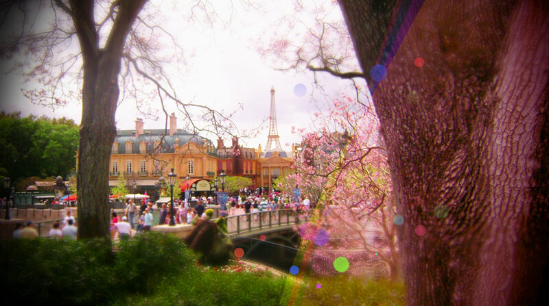Paris-themed park with Eiffel Tower