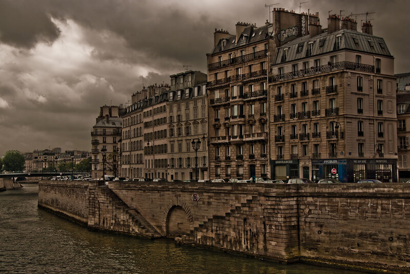 Parisian buildings along the Seine