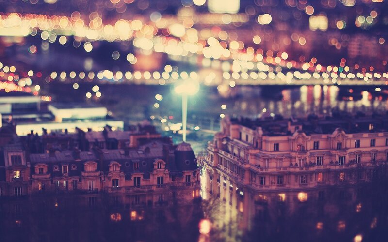 Parisian Buildings at Night