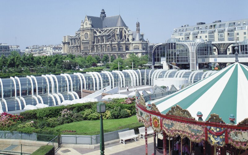 Parisian landmark with carousel