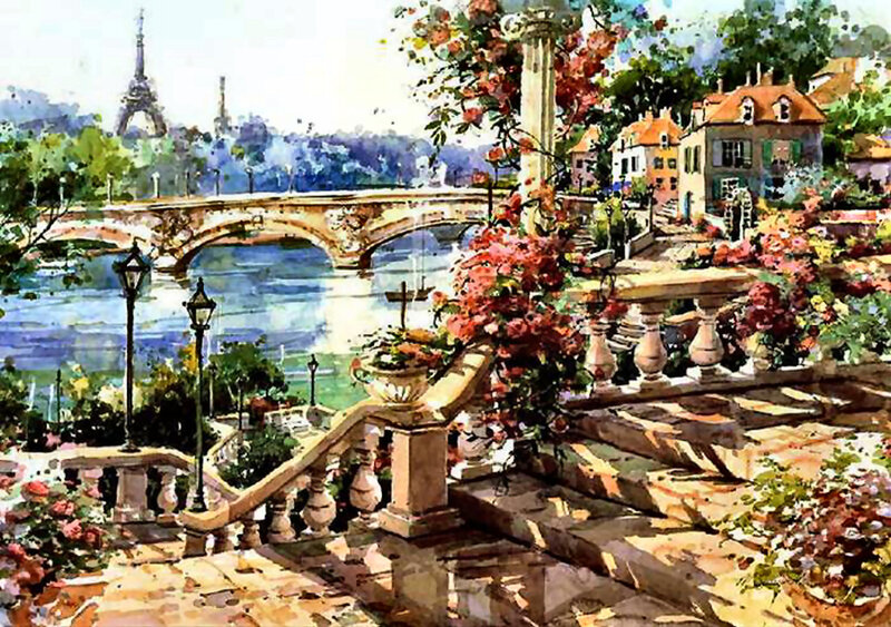 Parisian Riverside Garden