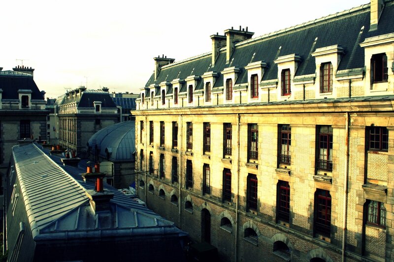 Parisian rooftops at golden hour