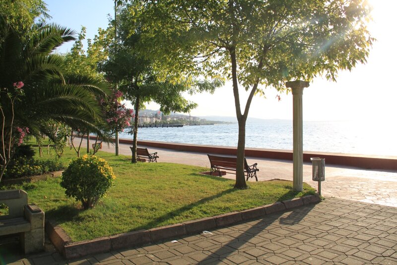 Park Bench by the Sea