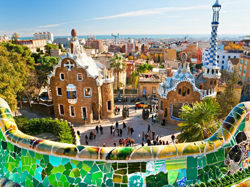 Park Güell Buildings — Green