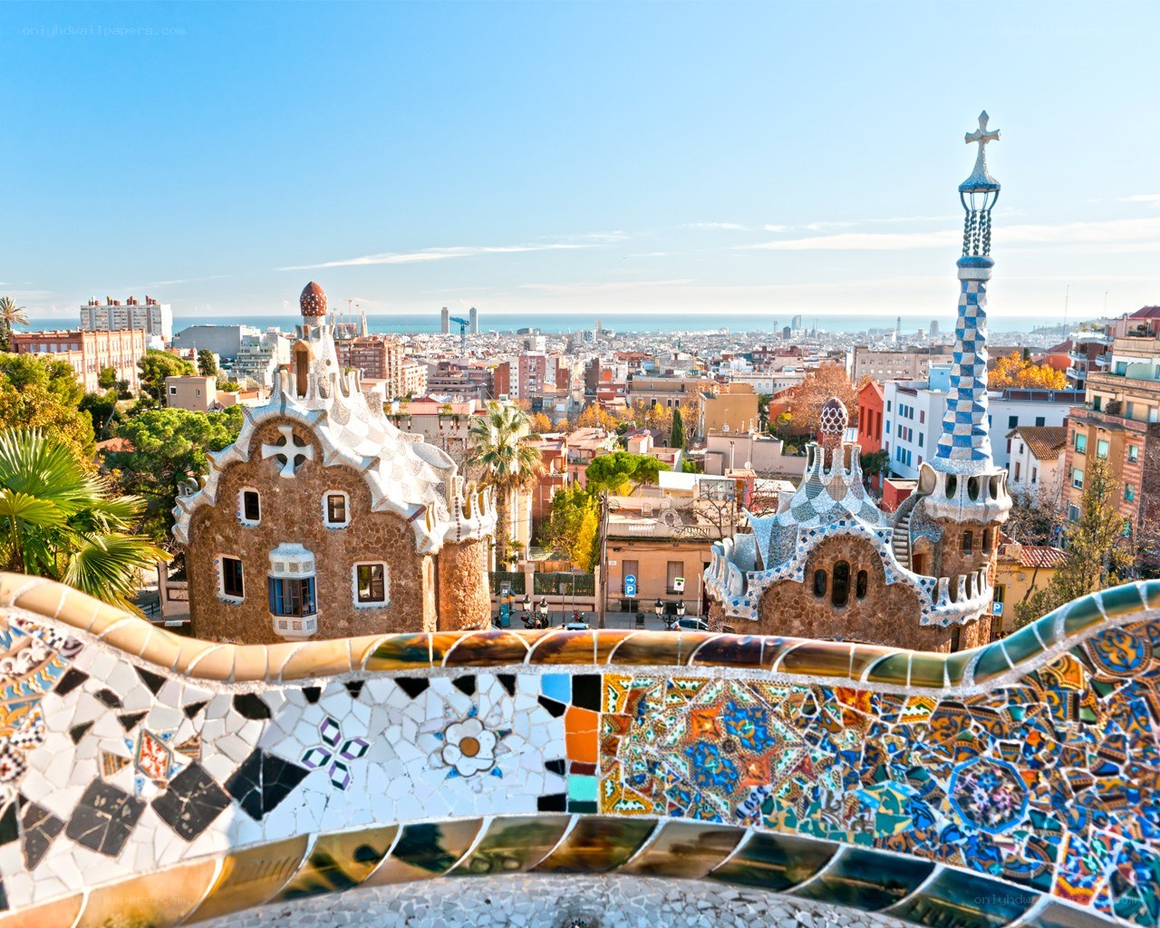 Park Güell mosaic view
