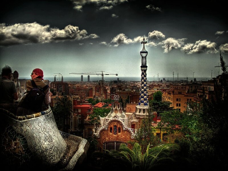 Park Güell view in Barcelona