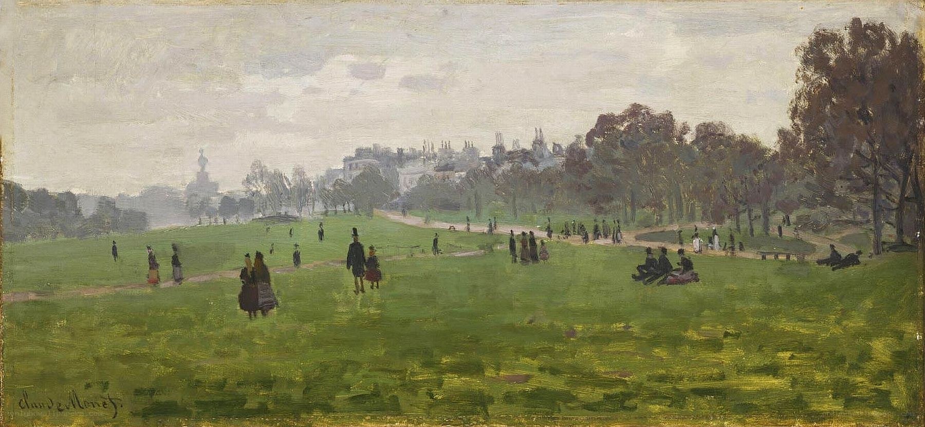 Park scene with people