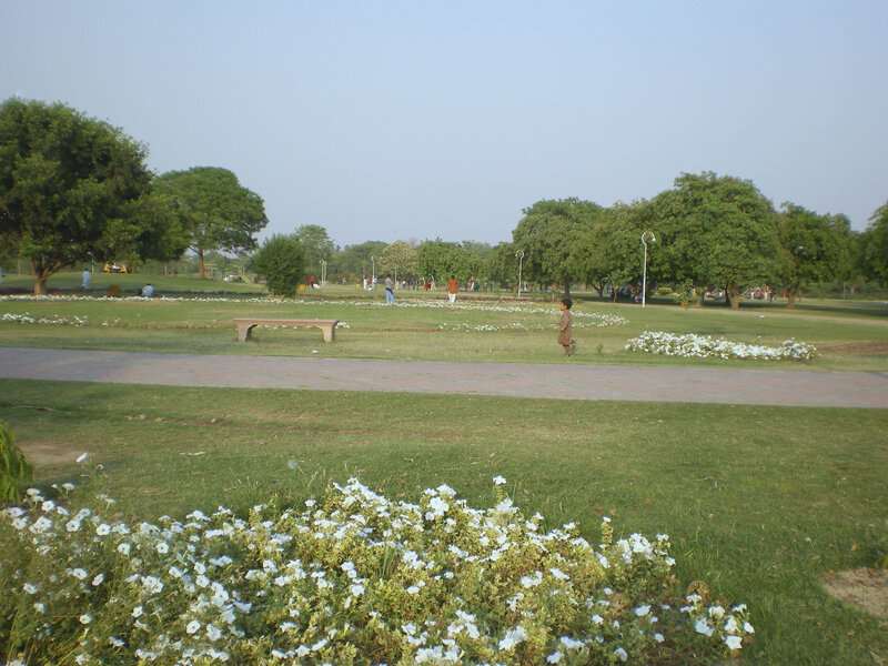 Park with children playing