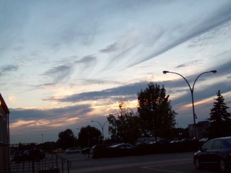 Parking Lot at Dusk — Blue