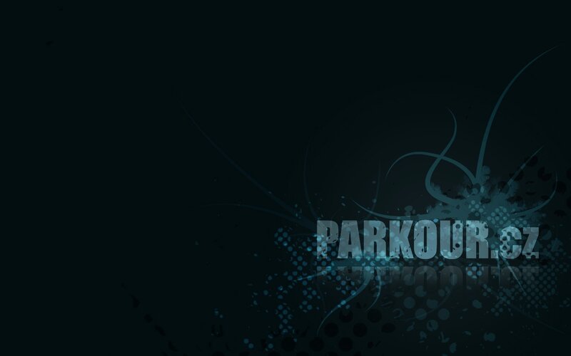 Parkour.cz logo on dark background