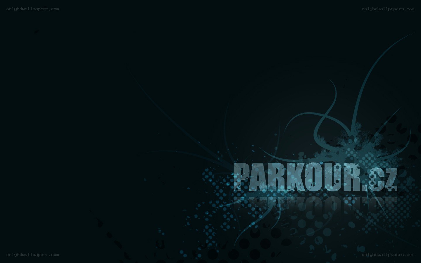 Parkour.cz logo on dark background