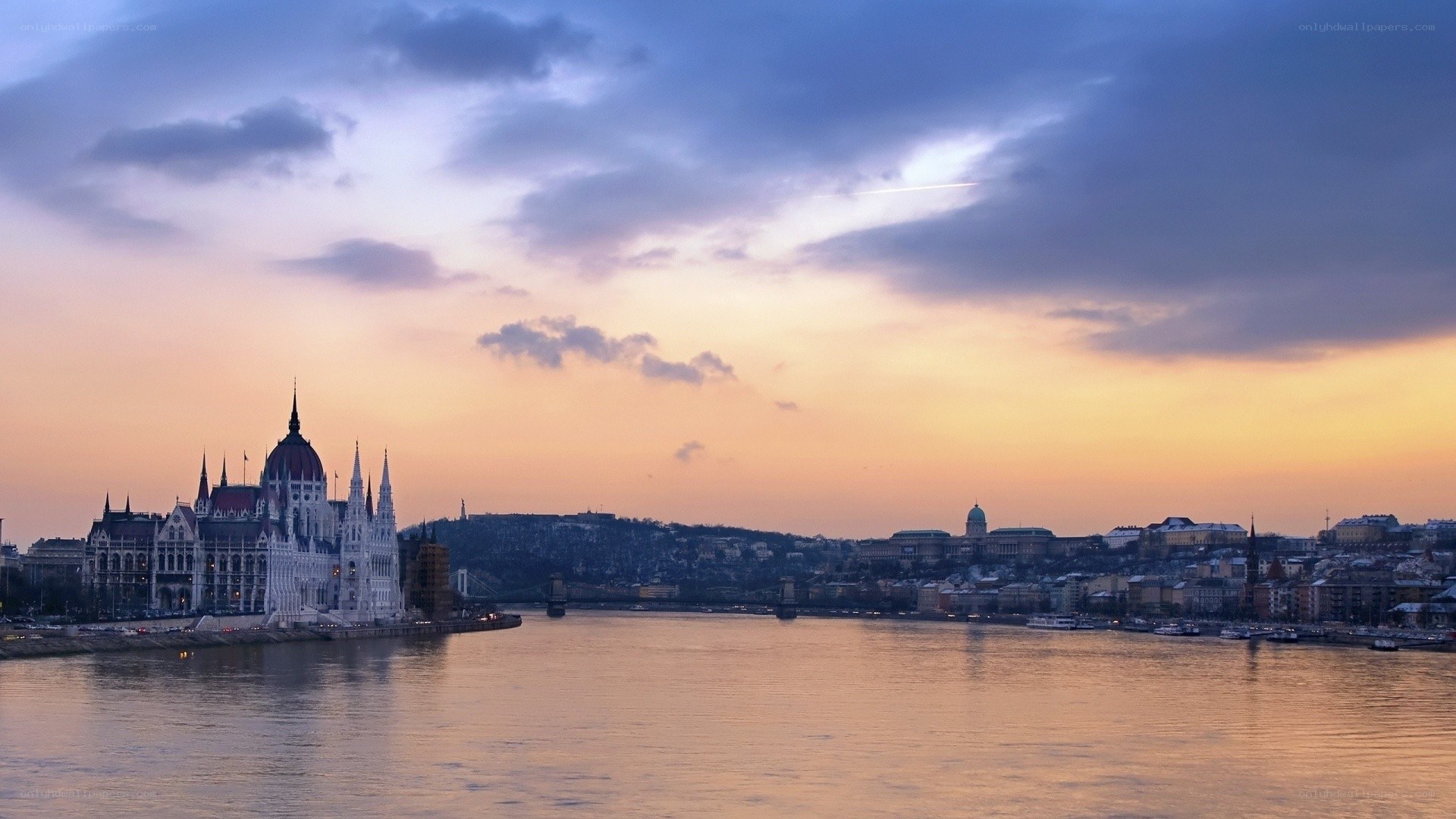 Parliament at sunset, Budapest