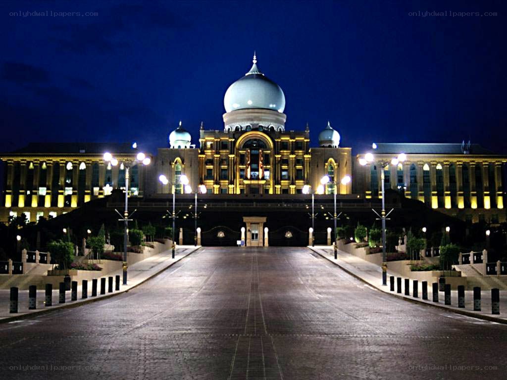 Parliament building at night