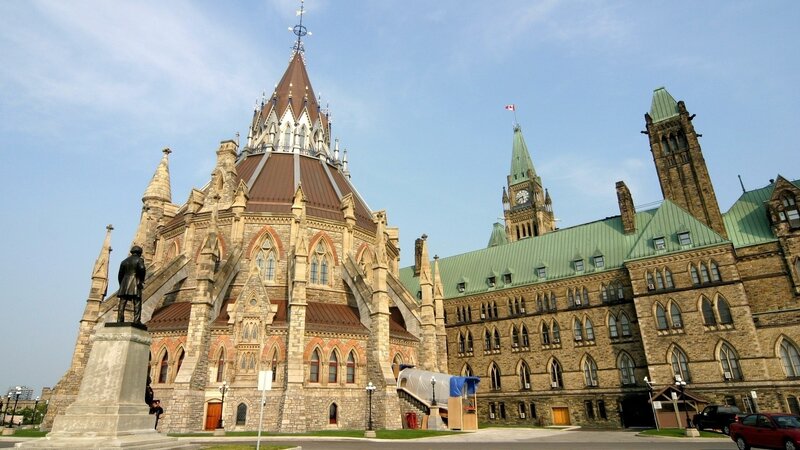 Parliament Hill Buildings — Blue, Serene, Afternoon, Photograph