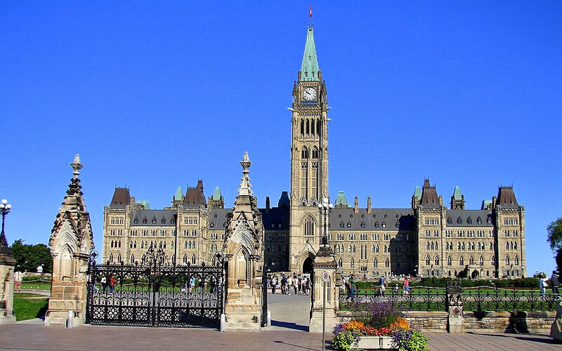 Parliament Hill Buildings — Blue, Serene