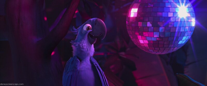 parrot at a disco party