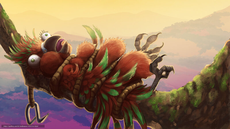 parrot-like creature on branch