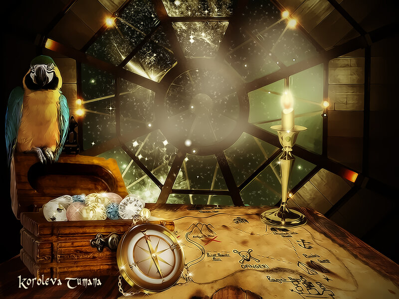 Parrot on Treasure Chest