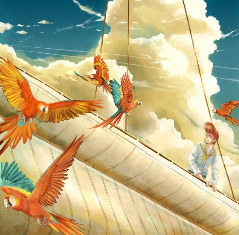 Parrots on a Ship